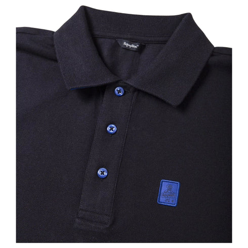 Polo Uomo con patch logo sul petto Nero Refrigiwear- Francavilla Moda
